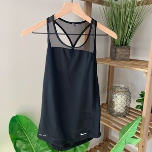 Nike Dri-fit black mesh tank